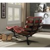 27" Gandy Chair/Ottoman Antique Red Top Grain Leather - Acme Furniture: Swivel, No Assembly Required - 3 of 4