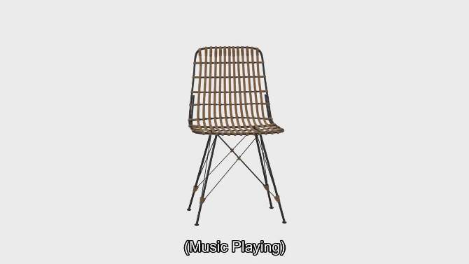 Minerva Wicker Dining Chair (Set of 2)  - Safavieh, 2 of 11, play video