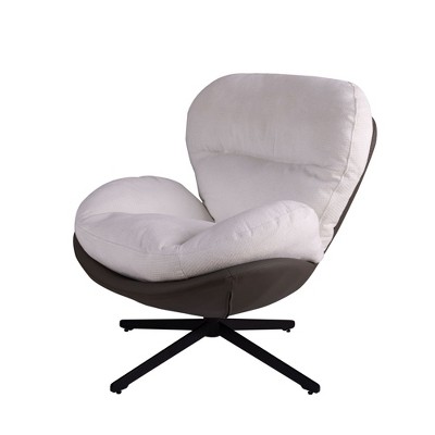 NicBex Chenille Swivel Accent Chair,Upholstered Swivel Living Room Chairs with High Backrest and Metal Base,Accent Chairs for Living Room