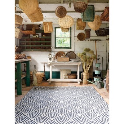 Annie Selke Dash & Albert Cleo Navy Handwoven Indoor/Outdoor Rug - Thumbnail 3
