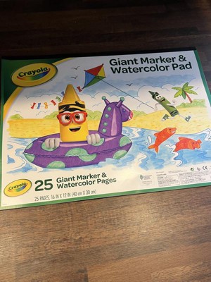 Crayola 25 Page Giant Marker & Watercolor Pad : Target