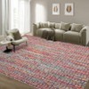 Washable Modern Braided Printed Rug Non Slip Low Pile Rug Soft Solid Throw Floor Cover Foldable Indoor Carpet for Living Room Bedroom Playroom - 3 of 4