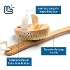 Extra Firm Dry Body Brush, Anti-Cellulite Brush for Blood Circulation & Smoothing, Includes Hand-Held Brush + Detachable Long Handle, M3 Naturals - 4 of 4