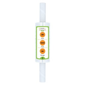 PSBM 30"x1000' 4 Rls 80 Ga Cast Extended Core Stretch Shrink Film Pallet Wrap, Clear - 1 of 4