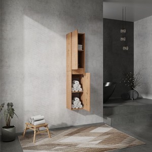 Sapphtopaz Bathroom Cabinet with Float Mounting Design,Bathroom Storage Cabinet with Soft Close Doors,Over The Toilet Storage Cabinet - 1 of 4