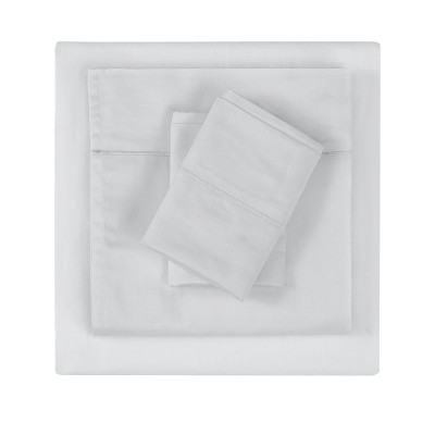 Christian Siriano California King 4pc NY 310 Thread Count Cotton Sateen Sheet Set Gray