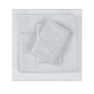 Christian Siriano California King 4pc NY 310 Thread Count Cotton Sateen Sheet Set Gray - 1 of 3