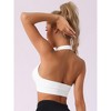 Allegra K Women's Halter Backless Ribbed Sports Bras Workout Fitness - 2 of 4