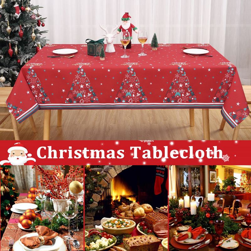 Farmhouse Christmas Decorative Winter Holiday Table Cloth, 4 of 6