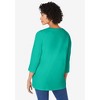 Woman Within Plus Size Perfect Three-Quarter Sleeve V-Neck Tunic - 3 of 4