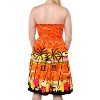 LA LEELA Women's Tube Dress Dress Midi Club One Size Orange Palm Tree - 2 of 4