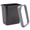 Okuna Outpost 5 Pack Medium Waste Baskets, Black Garbage Cans, Trash Can Kitchen (11.6 x 11.1 x 7.87 in) - 4 of 4