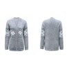 Women'S Christmas Snow crystal Sweater with Single-Breasted Design and Pocket - 2 of 3