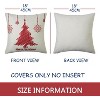4Pcs Christmas Cushion Covers Set, Throw Pillow Cases with Snowflake Merry Christmas Holiday Xmas Trees Elk Deer for Party Sofa Couch Decor - 3 of 4