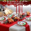 Christmas Paper Plates and Cups Set Decorations for 10 Guests Santa Claus Elk Pattern Plates and Cups for Winter Holiday Christmas Party Decorations - 4 of 4