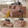 JOYRACER Oversized Chaise Lounge Chair, Corduroy Upholstered Sleeper Sofa with 4 Throw Pillows and Wide Armrest for Living Room - 4 of 4