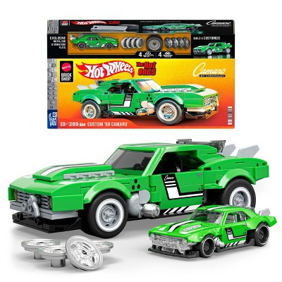 Mattel Brick Shop Hot Wheels Custom ’68 Camaro Building Toy Kit (289 Pieces), for Collectors