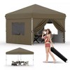 10'x10' Outdoor Pop Up Canopy Tent,Camping Canopy Tent with 4Pcs Sidewalls,Commercial Instant Tent Shelter for Parties, Patios - 3 of 4