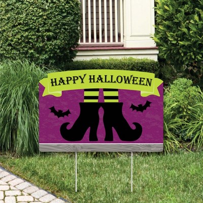 Big Dot of Happiness Happy Halloween - Witch Party Yard Sign Lawn Decorations - Happy Halloween Party Yardy Sign