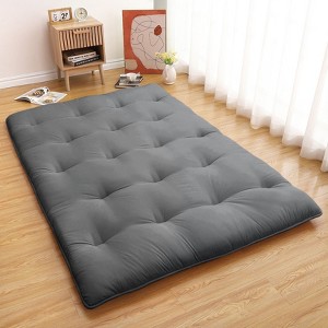 Solid Japanese Floor Mattress Indoor Furniture Living Room Bedroom Futon Mattress, Foldable & Portable Tatami Mat Roll Up Camping Mattress Pad - 1 of 4