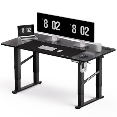 GTRACING Electric Standing Desk, Adjustable Height Dual Motor Lift Desk, Home Office Gaming Desk Black