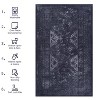 LunaLulinlk Black Washable Rug 5x8 Area Rug (Black+Gray, 5' x 8') - 3 of 4