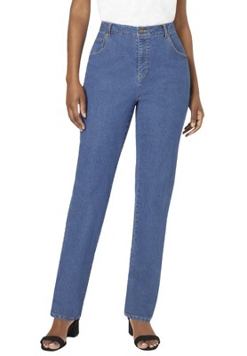 Jessica London Women's Plus Size Petite True Fit Stretch Denim Straight Leg Jean