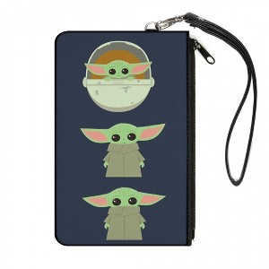 Womens Star Wars The Mandalorian "The Child" Chibi Zip Canvas Wallet - 1 of 1