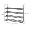 FONTOI 4 Tiers Shoe Rack with Built-in Handle, Stackable Storage Organizer for Bedroom Entryway Hallway, 35.6"*33.27"*12" - 3 of 4