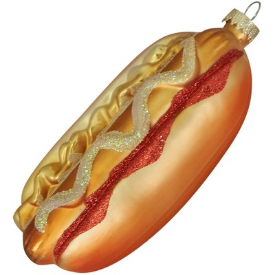 Christmas by Krebs 5.25-Inch Hot Dog Glass Christmas Ornament