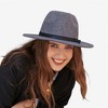 Anna-Kaci Women's Classic Wool Felt Fedora Hat with Wide Brim and Structured Design - One Size Fits Most, Gray - 3 of 4