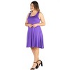 24seven Comfort Apparel Fit and Flare Knee Length Plus Size Tank Dress - 2 of 4