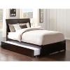 Full Platform Bed with Trundle - Modern Design, White Finish, Space Saving, Easy Assembly - 2 of 4