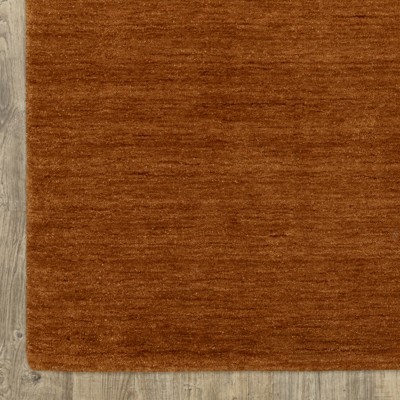 Aniston II Rust Hand-Tufted Wool 5' x 8' Area Rug