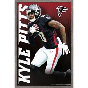Trends International NFL Atlanta Falcons - Kyle Pitts 21 Framed Wall Poster Prints - 1 of 4