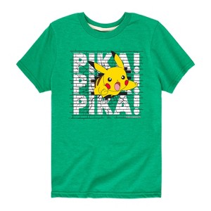 Boys' - Pokémon - Pikachu Pika Wall Short Sleeve Graphic T-Shirt - 1 of 4