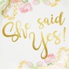 Sparkle and Bash 48-Pack Gold Foil She Said Yes Plates for Engagement Party, Bridal Shower Decorations, Bachelorette, Floral Design, 9 In - 4 of 4