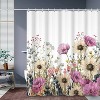LunaLulinlk Spring Floral Shower Curtain,Pink Flowers Waterproof Polyster Bathroom Curtain - 2 of 4