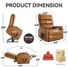 Electric Power Lift Recliner Armchair with Heat and Massage, Dual Motor Faux Leather Reclining Chairs with Infinite Position - Cuddlewood - 4 of 4