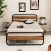 Costway Metal Bed Frame Arc Platform Headboard Footboard Mattress Foundation Black - image 4 of 4