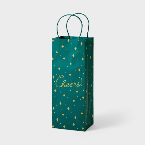 Cheers with Metallic Ink Wine Gift Bag - Spritz™