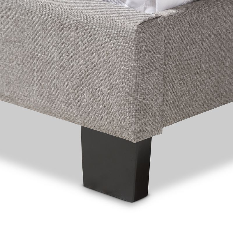 Full Willis Modern and Contemporary Fabric Upholstered Bed Light Gray - Baxton Studio, 6 of 10