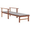 vidaXL Sun Lounger Poly Rattan and Solid Acacia Wood Gray - 3 of 4