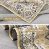 Washable Area Rug Vintage Medallion Floral Soft Rug Indoor Non Slip Low Pile Carpet for Living Room Bedroom Dining Room Home Office - 4 of 4