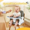 JOYMOR 5 in 1 Baby High Chair for Baby and Toddler, Portable Highchair Fold Compact,Baby Feeding Chair Booster with Tray, 5 Point Harness - 3 of 4