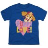 Paw Patrol Valentine's Day Puppy Love With Skye Kids T Shirt for Youth Boys and Girls, Royal - 2 of 4