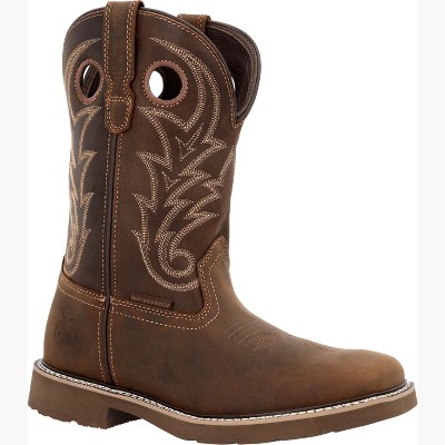 Men's Georgia Boot Core 37 Western 11" Steel Toe Waterproof Pull-On Work Boot