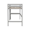 NicBex Twin Size Loft Bed with Desk Pine Bed Frame with Ladder and Full Length Guardrail, No Box Spring Required, Space Saving - 4 of 4