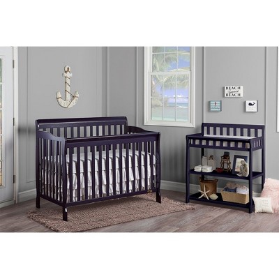 Navy Pinewood 2-in-1 Changing Table with Safety Strap
