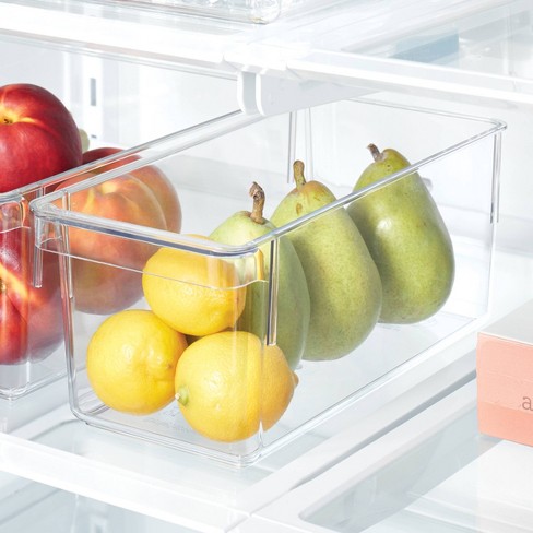 Set of 8 Refrigerator Pantry Organizer Bins - 4 Big and 4 Small Clear